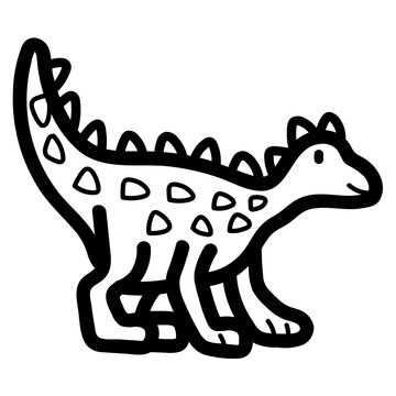 scelidosaurus line icon style