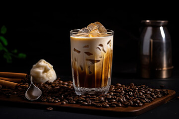 iced coffee created with Generative AI technology