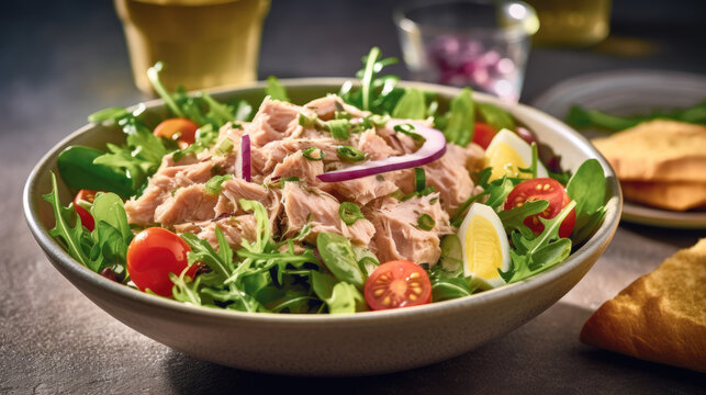 tuna salad created with Generative AI technology