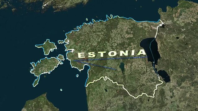Estonia Map Animation