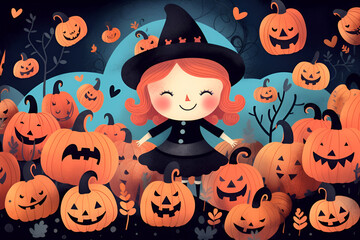 Simple Haloween postcard