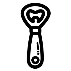 bottle opener line icon style