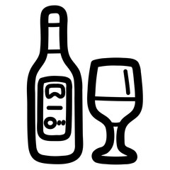 wine line icon style