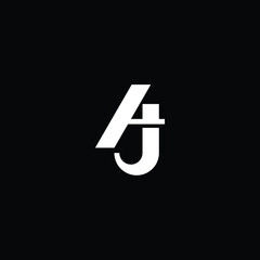 Letter AJ or JA logo vector.