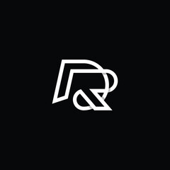 Letter RD or DR logo vector.