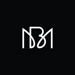 Letter MB or BM logo vector.