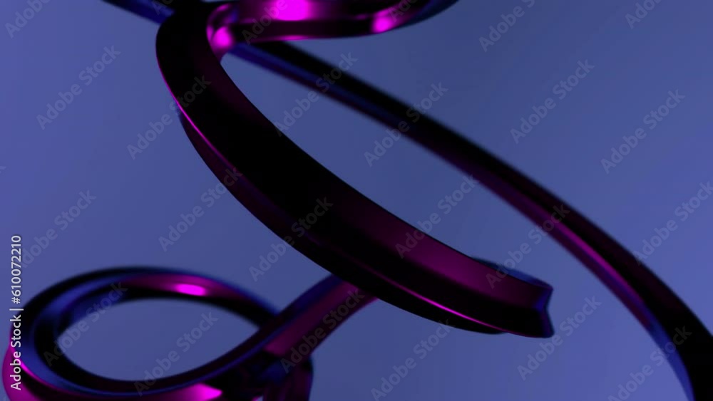 Aufkleber abstract background with metallic curved stripes in 3d animation. design. black bended lines and pin