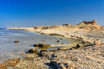 Fototapeta na wymiar Beautiful Red Sea coast in Marsa Alam, Egypt