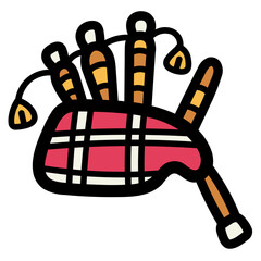 bagpipes filled outline icon style