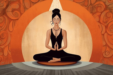 Person meditating and finding inner peace