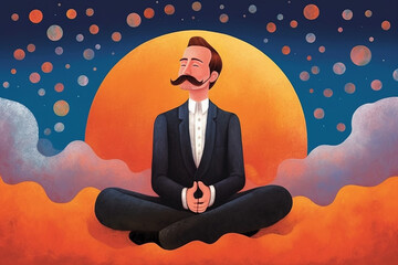 Person meditating and finding inner peace