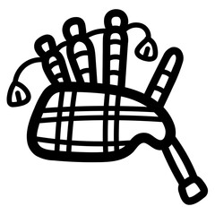 bagpipes line icon style