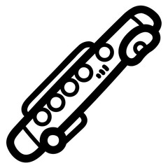 flute line icon style
