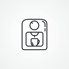 coffee machine line icon. espresso machine line icon.
