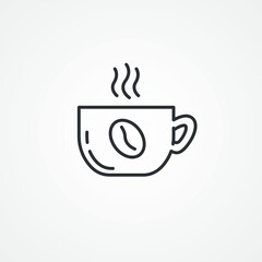 Cup of coffee line icon. Cup of coffee outline icon.