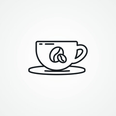 Cup of coffee line icon. Cup of coffee outline icon.