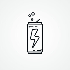 energy drink can icon. energy drink line icon.