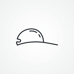 Baseball cap line icon. cap outline icon.