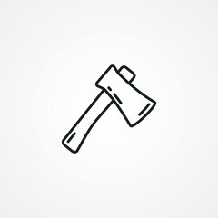 ax line icon, ax cut tool outline icon.