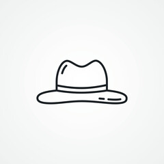 hat line icon. Travel hat line icon.