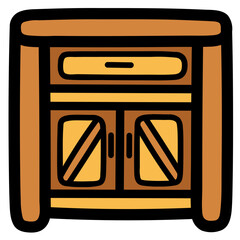 cabinet filled outline icon style