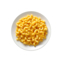 Delicious Plate of Macaroni and Cheese Isolated on a Transparent Background. Generative AI