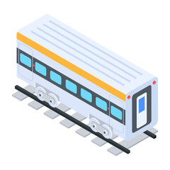 Transportation Isometric Icons 
