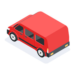 Transportation Isometric Icons 
