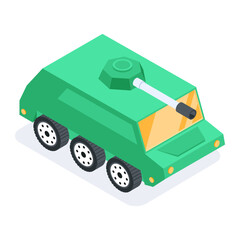 Transportation Isometric Icons 
