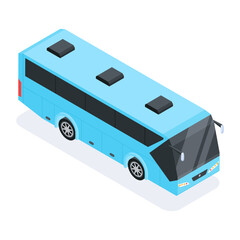 Transportation Isometric Icons 
