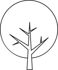 Tree icon outline