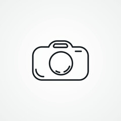 photo camera line icon. photo camera outline icon.