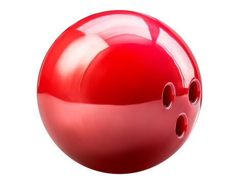 Bowling ball on transparent background. Generative AI.