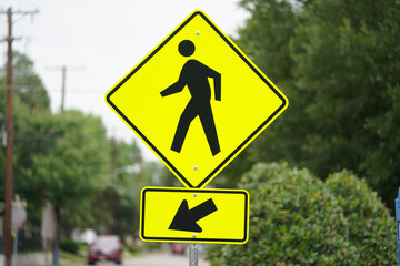 Road Sign For Pedestrian Crossing