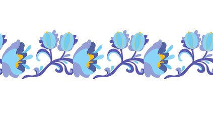 blue flower, delicate lily with swirls
