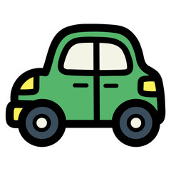 car filled outline icon style