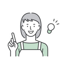 アイデアがひらめく主婦