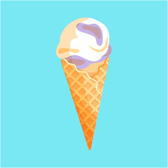 Ice cream, cool, sweet, delicious, refreshing	