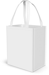 Grocery Bag Blank Isolated 3D Rendering