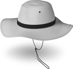 Bucket Hat Blank Isolated 3D Rendering