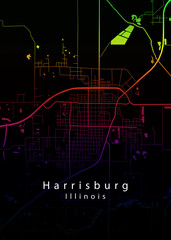 Harrisburg Illinois City Map