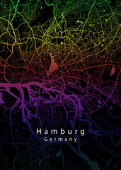 Hamburg Germany City Map