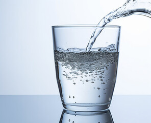 water pouring into glass