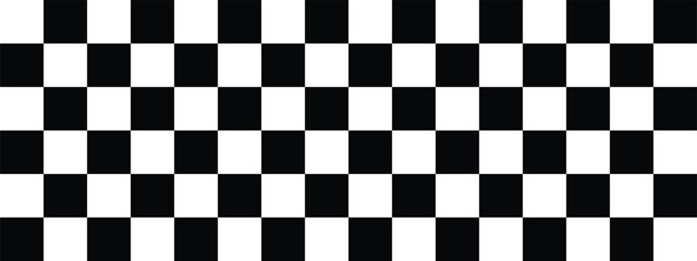 Checkered flag vector.Banner seamless chessboard.Racing flag.Black and transparent checkered seamless pattern.Vector illustration	 - obrazy, fototapety, plakaty