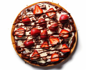 Sweet Chocolate Strawberry Pizza
