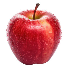 Red apple isolated on white, transparent background, PNG, generative ai