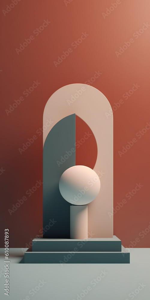 Poster a white object sitting on top of a table. generative ai.
