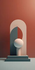 Fototapeta premium A white object sitting on top of a table. Generative AI.