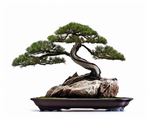 bonsai tree isolated on white background