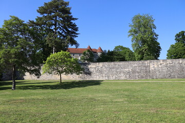 Les fortifications du château, ville de Saint Dizier, département de la Haute Marne, France